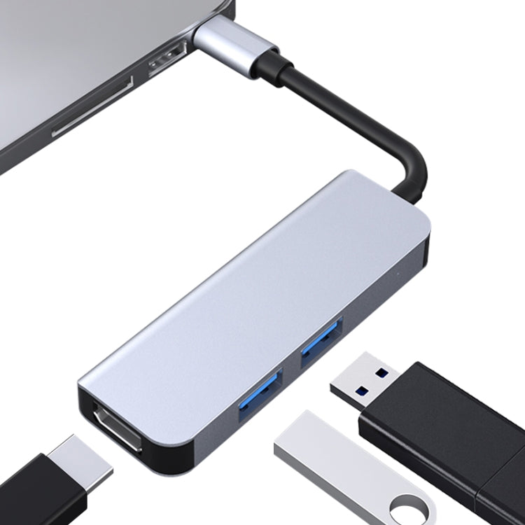 2011N Estação de ancoragem multifunções 3 em 1 USB 3.0 x2 + HDMI Tipo-C / USB-C, 2011N USB 3.0 x2 + HDMI