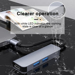 2011N Estação de ancoragem multifunções 3 em 1 USB 3.0 x2 + HDMI Tipo-C / USB-C, 2011N USB 3.0 x2 + HDMI