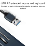 15101 Adaptador HUB USB3.0 5 em 1 para 3 x USB + leitor de cartões SD / TF, USB3.0