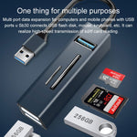 15101 Adaptador HUB USB3.0 5 em 1 para 3 x USB + leitor de cartões SD / TF, USB3.0