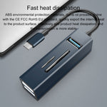 15101 Adaptador HUB USB3.0 5 em 1 para 3 x USB + leitor de cartões SD / TF, USB3.0
