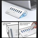 ORICO M3U7 HUB USB 3.2 Gen1 de liga de alumínio com 7 portas e cabo de 1m, M3U7 1m