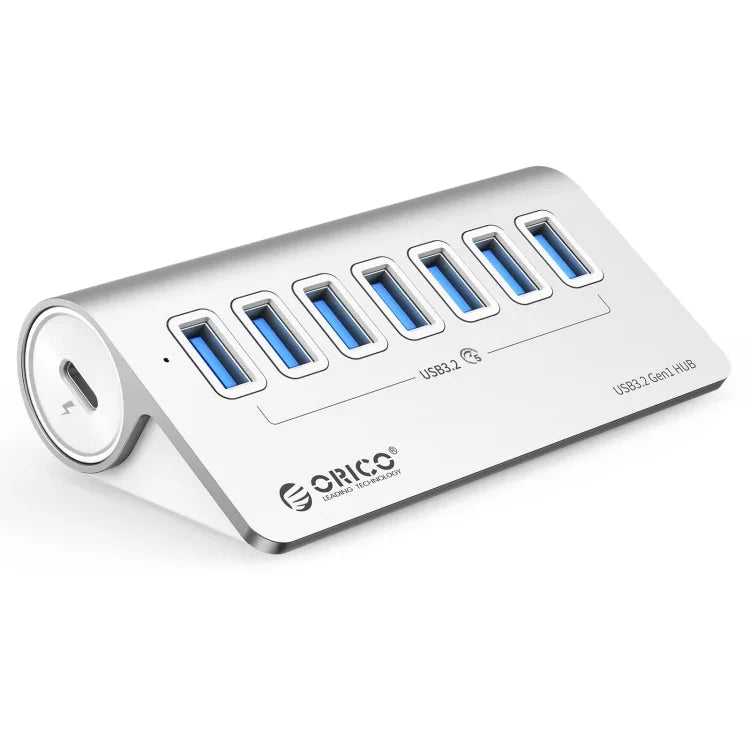 ORICO M3U7 Hub USB 3.2 Gen1 5Gbps com 7 Portas em Liga de Alumínio e Cabo de 0,5m, M3U7 0,5m