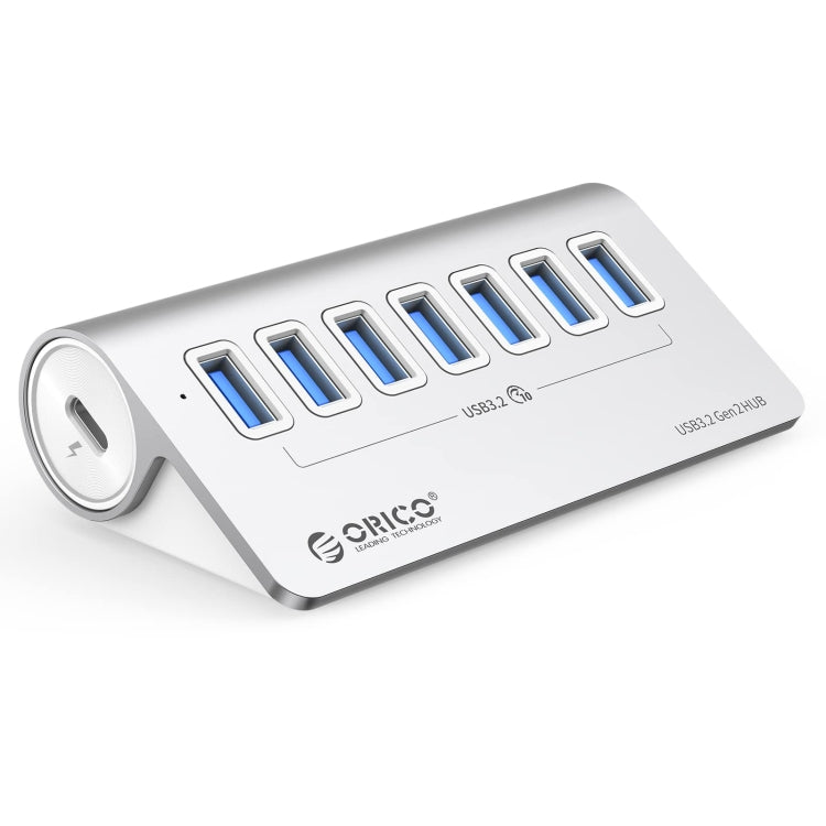 ORICO M3U7-G2 HUB USB 3.2 Gen2 de liga de alumínio com 7 portas e cabo de 1m, M3U7-G2 1m