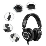 Yanmai D98 Auscultadores Profissionais Monitor de Gravação, D98 (Preto), D98 (Cinza Prateado)
