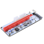 PCE164P-N06 VER008S Adaptador Extensor PCI-E USB 3.0 1x para 16x PCI-E com Cabo USB de 60cm, Porta de Alimentação SATA 15 Pinos + 6 Pinos + 4 Pinos, VER008S Vermelho