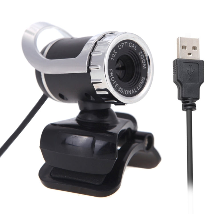 Webcam A859 480 Pixels HD 360 Graus USB 2.0 para PC com Microfone Absorvente de Som para Computador e Portátil, Comprimento do Cabo: 1,4m