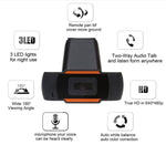 Webcam A870 480P Pixels HD 360 Graus USB 2.0 para PC com Microfone para Skype, Computador e Portátil, Comprimento do Cabo: 1,4m, A870 (Laranja), A870 (Preto)