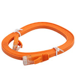 Cabo de Rede Ethernet LAN CAT6 Ultra-fino Plano 2m, Cabo Patch RJ45, Comprimento: 2m