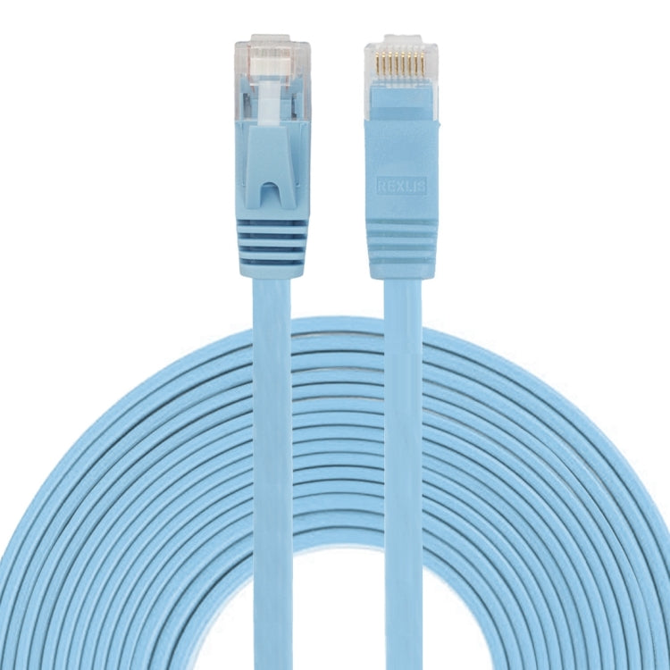 Cabo de Rede Ethernet LAN CAT6 Ultra-fino Plano 8m, Cabo Patch RJ45, Comprimento: 8m