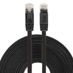 Cabo de Rede Ethernet LAN CAT6 Ultra-fino Plano 10m, Cabo Patch RJ45, Comprimento: 10m