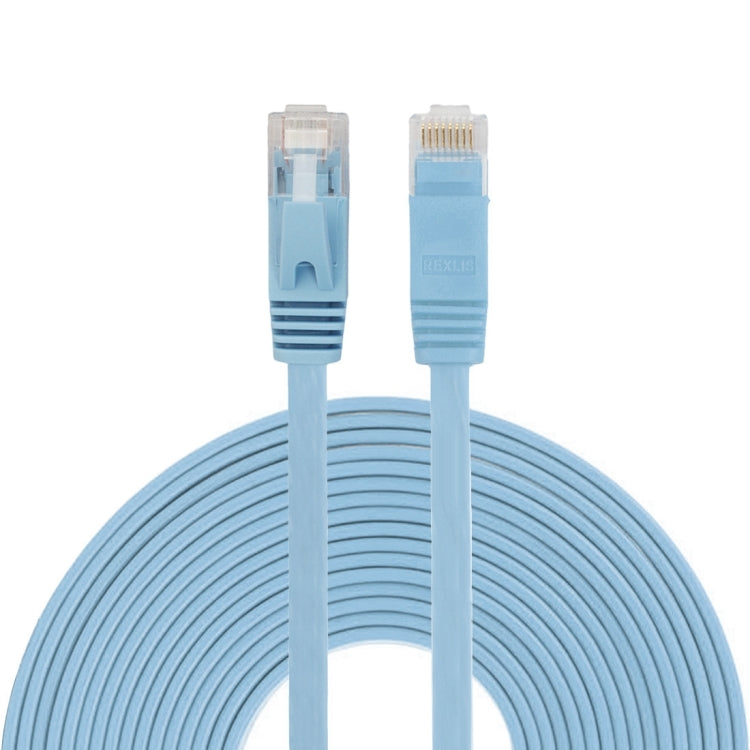 Cabo de Rede Ethernet LAN CAT6 Ultra-fino Plano 10m, Cabo Patch RJ45, Comprimento: 10m