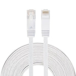 Cabo de Rede Ethernet LAN CAT6 Ultra-fino Plano 10m, Cabo Patch RJ45, Comprimento: 10m
