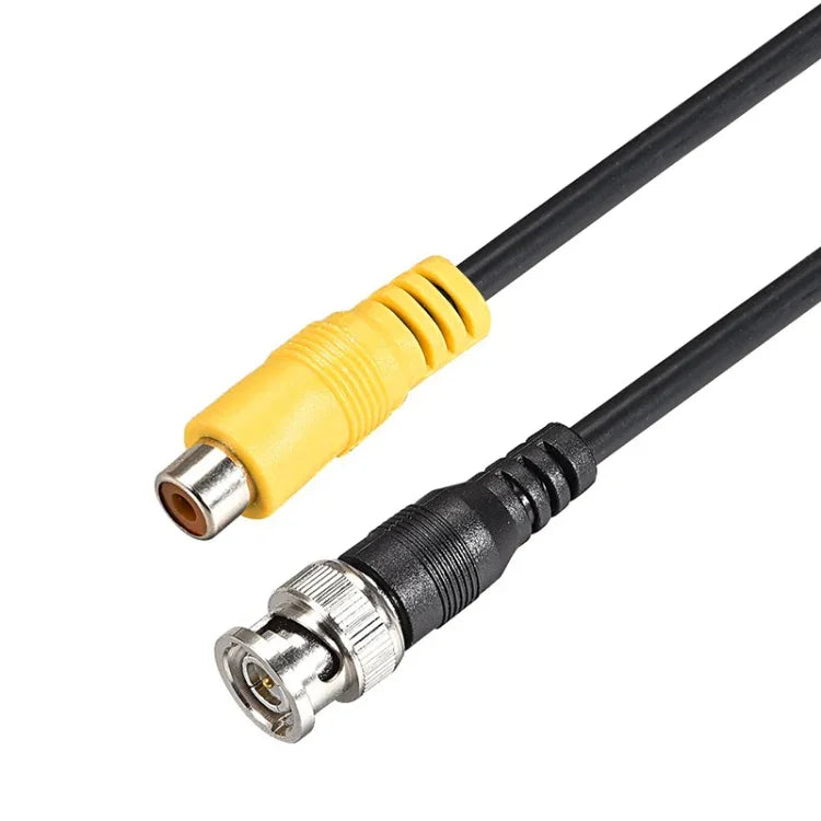 Cabo de Ligação BNC Macho para RCA Fêmea Cobre Vídeo HD Cabo Coaxial para Monitorização, Comprimento: 1m, 1m
