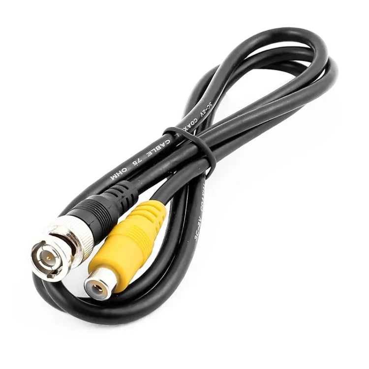 Cabo de Ligação BNC Macho para RCA Fêmea Cobre Vídeo HD Cabo Coaxial para Monitorização, Comprimento: 1m, 1m