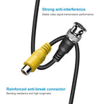 Cabo de Ligação BNC Macho para RCA Fêmea Cobre Vídeo HD Cabo Coaxial para Monitorização, Comprimento: 1m, 1m