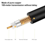 Cabo de Ligação BNC Macho para RCA Fêmea Cobre Vídeo HD Cabo Coaxial para Monitorização, Comprimento: 1m, 1m