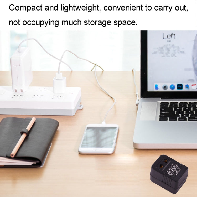 Adaptador de tomada de corrente AC 110V para 220V 50W, ficha EU/US para ficha US, 110V para 220V 50W