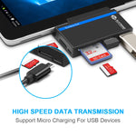ROCKETEK RT-SGO727 HUB com Interface USB 3.0 + USB 2.0 + Micro USB para Microsoft Surface Go, com 2 Slots para Cartão TF e Cartão SD, RT-SGO727