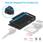 ROCKETEK RT-SGO737 Hub com 2 USB 3.0 + Micro USB para Microsoft Surface Go, com 2 ranhuras para cartão TF e cartão SD, RT-SGO737