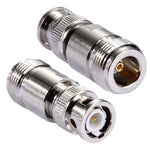 Conector N Fêmea para BNC Macho, N Fêmea