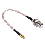 Cabo RG316 de 15cm MCX para fêmea F, MCX macho para fêmea F