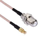 Cabo RG316 de 15cm MCX para fêmea F, MCX macho para fêmea F