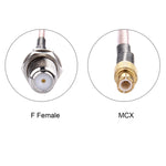 Cabo RG316 de 15cm MCX para fêmea F, MCX macho para fêmea F