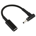Cabo adaptador PD 100W 18,5-20V 3,0 x 1,0mm cotovelo para USB-C / Tipo-C com revestimento de nylon, 3,0 x 1,0mm