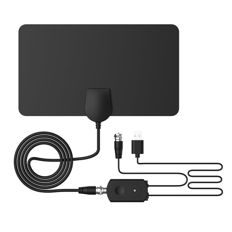 AN-1001 Antena HDTV Interior 5dBi/25dBi com Adesivo Duplo, VHF170-230/UHF470-862MHz, AN-1001