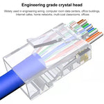 10 unidades de conector modular RJ45 Pass Through Cat6e não blindado, Pass Through Cat6e não blindado
