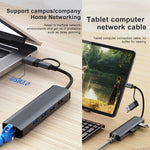Estação de Acoplamento Multifuncional BYL-2208TU 5 em 2 USB + USB-C / Tipo-C para USB HUB Adaptador, BYL-2208