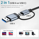 Estação de Acoplamento Multifuncional BYL-2218TU 8 em 1 USB + USB-C / Tipo-C para USB HUB Adaptador, BYL-2218TU