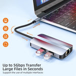 BYL-2203 Estação de Acoplamento Multifuncional HUB USB-C / Type-C para USB 6 em 1, BYL-2203