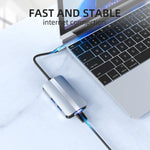 BYL-2203 Estação de Acoplamento Multifuncional HUB USB-C / Type-C para USB 6 em 1, BYL-2203