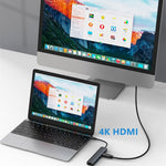 BYL-2210 Estação de Acoplamento Multifuncional HUB USB-C / Type-C para USB 6 em 1 com Porta de Rede 1000M, BYL-2210