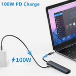BYL-2210 Estação de Acoplamento Multifuncional HUB USB-C / Type-C para USB 6 em 1 com Porta de Rede 1000M, BYL-2210
