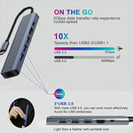 BYL-2210 Estação de Acoplamento Multifuncional HUB USB-C / Type-C para USB 6 em 1 com Porta de Rede 1000M, BYL-2210