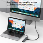 BYL-2303 Estação de Acoplamento Multifuncional HUB USB-C / Type-C para USB 7 em 1, BYL-2303