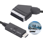 Conversor Adaptador de Vídeo e Áudio Scart para HDMI Compatível, Scart para HDMI