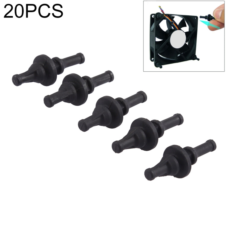 20 Unidades Parafuso de Borracha de Silicone Amortecedor Suave Anti Vibração 29,9mm para Ventoinha de Computador, 20 Unidades 29,9mm