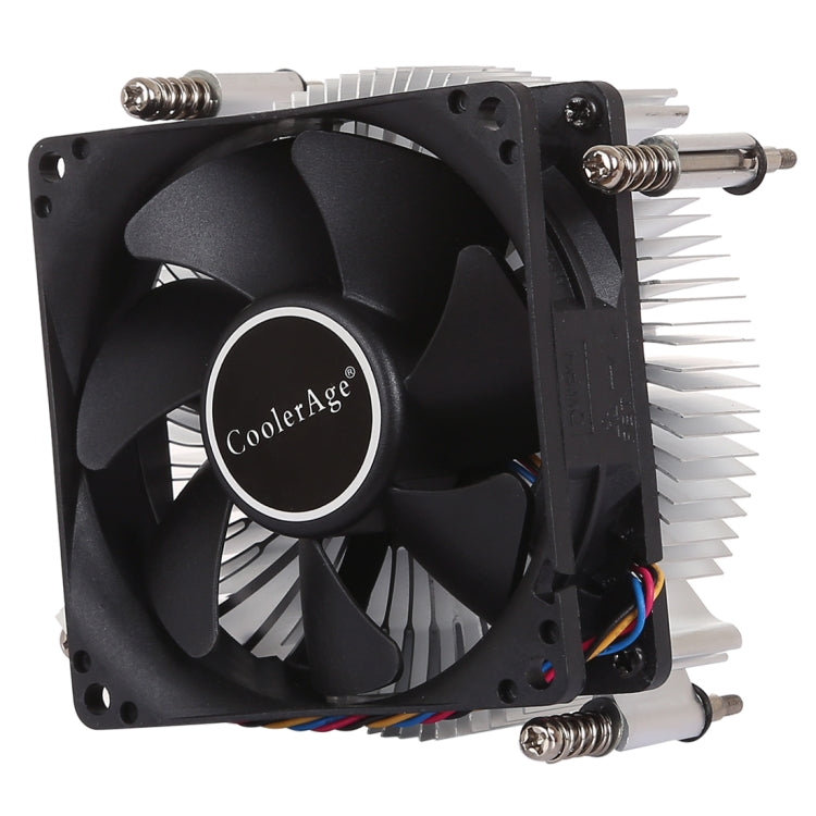 Ventoinha Silenciosa para Arrefecimento de CPU com 4 Pinos, Dissipador de Calor em Alumínio Reforçado para Intel 1155 / 1150 / 1151, Intel 1155 / 1150 / 1151