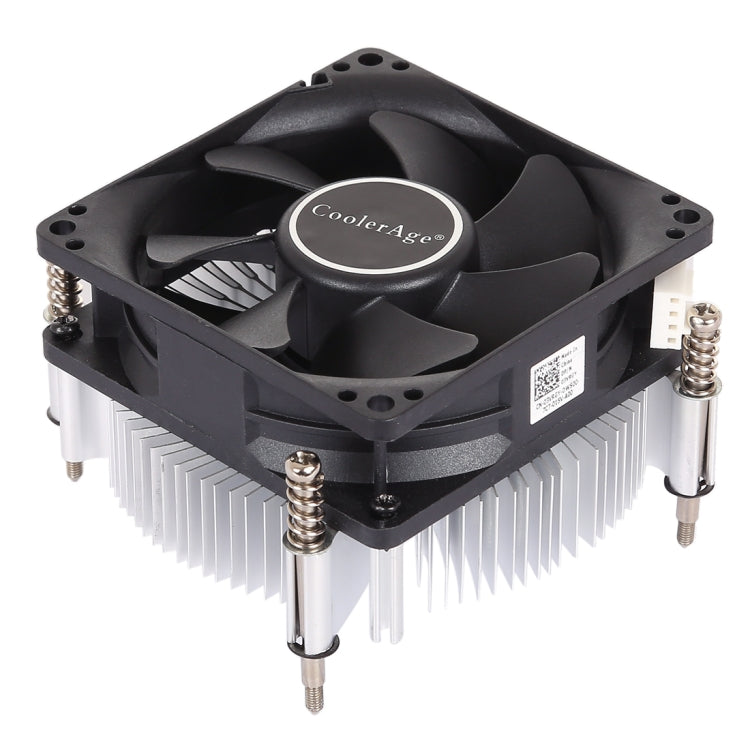 Ventoinha Silenciosa para Arrefecimento de CPU com 4 Pinos, Dissipador de Calor em Alumínio Reforçado para Intel 1155 / 1150 / 1151, Intel 1155 / 1150 / 1151