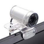 Webcam HXSJ A860 30fps 480P HD para Secretária / Portátil, com Microfone Absorvente de Som de 10m, Comprimento: 1,4m, A860 Cinzento, A860 Azul, A860 Vermelho, A860 Vermelho + Preto, A860 Preto