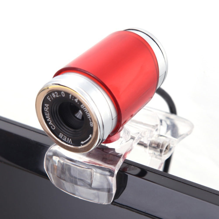 Webcam HXSJ A860 30fps 480P HD para Secretária / Portátil, com Microfone Absorvente de Som de 10m, Comprimento: 1,4m, A860 Cinzento, A860 Azul, A860 Vermelho, A860 Vermelho + Preto, A860 Preto