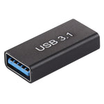 Adaptador de Ligações Tipo-C / USB-C Fêmea para USB 3.0 Fêmea em Liga de Alumínio, Tipo-C Fêmea para USB 3.0 Fêmea