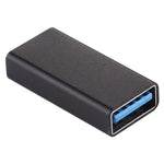 Adaptador de Ligações Tipo-C / USB-C Fêmea para USB 3.0 Fêmea em Liga de Alumínio, Tipo-C Fêmea para USB 3.0 Fêmea