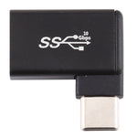 Adaptador de Ligações Tipo-C / USB-C Macho para USB 3.2 Fêmea com Ângulo de 90 Graus em Liga de Alumínio, Tipo-C Macho para USB 3.2 Fêmea