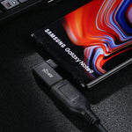 Adaptador de Ligações Tipo-C / USB-C Macho para USB 3.2 Fêmea com Ângulo de 90 Graus em Liga de Alumínio, Tipo-C Macho para USB 3.2 Fêmea