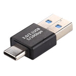 Adaptador de Ligações Tipo-C / USB-C Macho para USB 3.0 Macho em Liga de Alumínio, Tipo-C Macho para USB 3.0 Macho